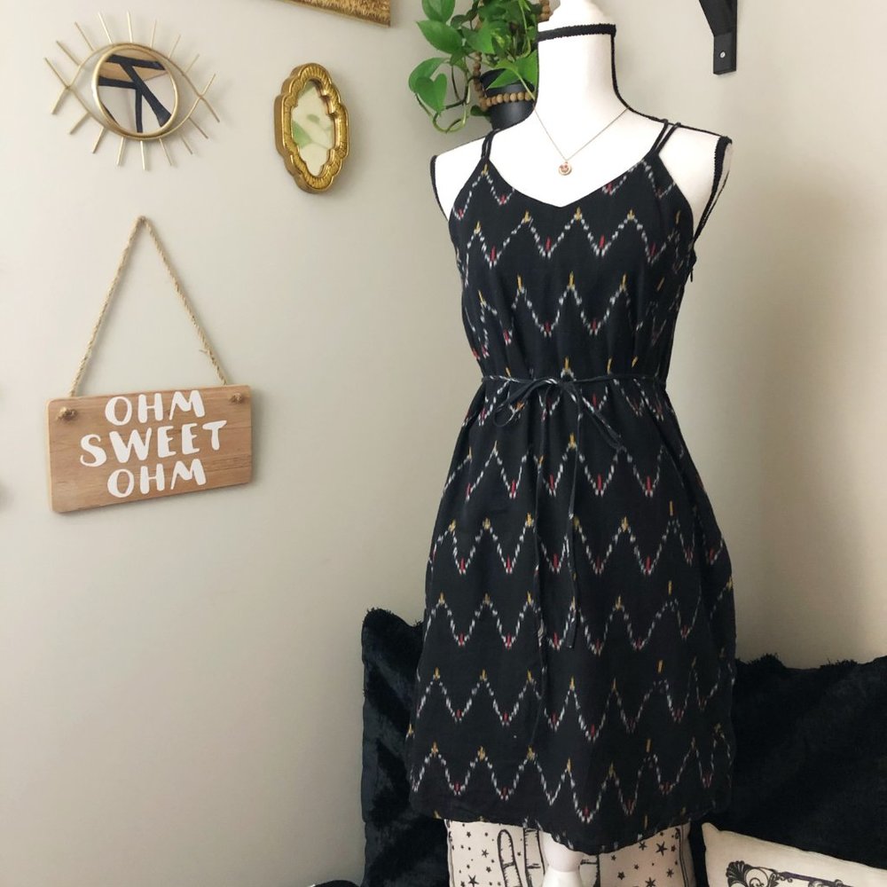 Loft chevron print cross strap casual dress 4